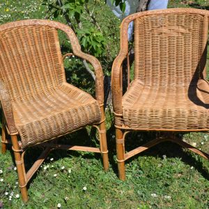 Fauteuils Rotin/osier de La maison de Carine