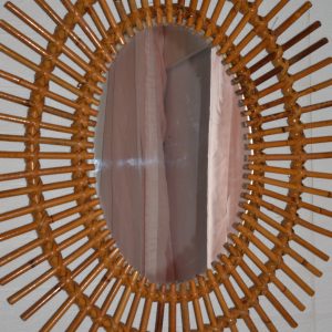 Miroir rotin vintage de La maison de Carine