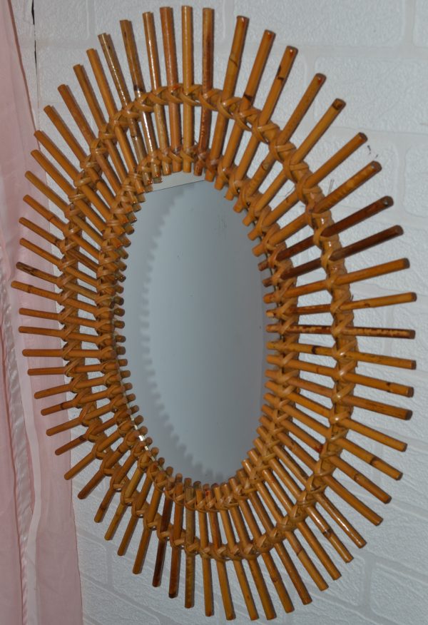 Miroir rotin vintage de La maison de Carine_4