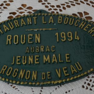 Plaque de concours agricole de La maison de Carine