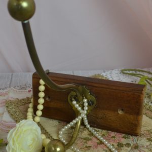 Patère laiton/bois de La maison de Carine