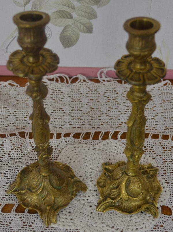 Paire de chandeliers laiton de La maison de Carine_1