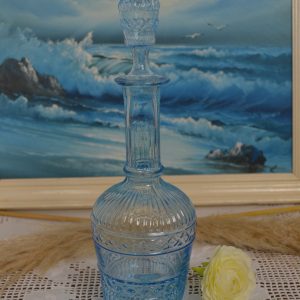 Carafe bleue en verre de La maison de Carine