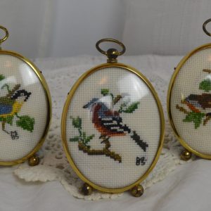 3 cadres médaillons oiseaux de La maison de Carine