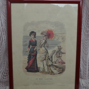 Illustration "La mode illustrée" 1880 de La maison de Carine