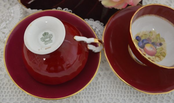 Tasses à thé porcelaine anglaise Aynsley de La maison de Carine_2