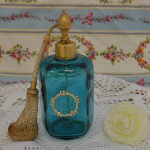 Flacon de parfum vide Marcel Frank bleu de La maison de Carine