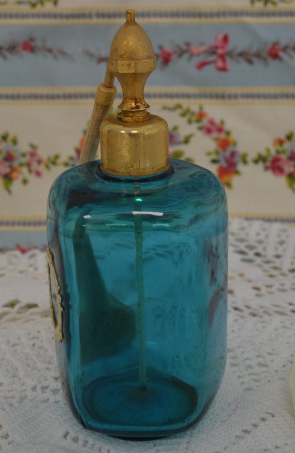 Flacon de parfum vide Marcel Frank bleu de La maison de Carine_1