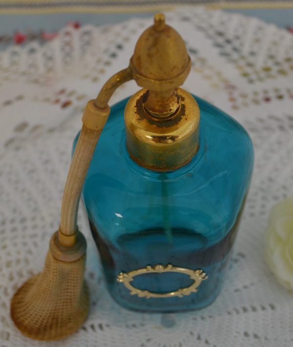Flacon de parfum vide Marcel Frank bleu de La maison de Carine_4