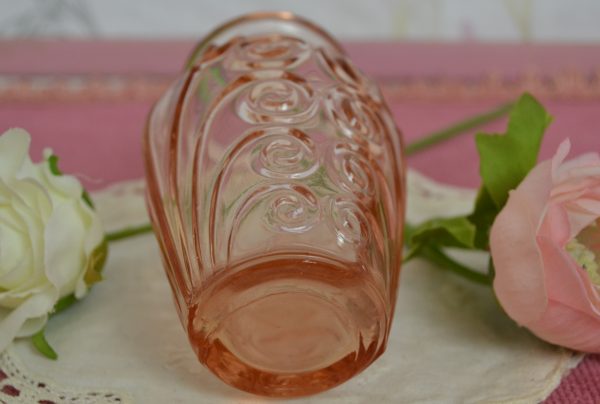 Vases verre moulé rose art déco de La maison de Carine_5