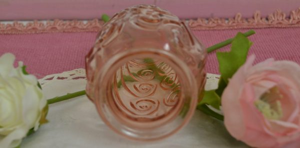 Vases verre moulé rose art déco de La maison de Carine_6