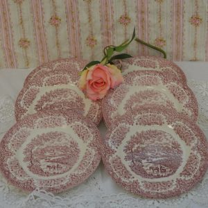 Assiettes anglaises rose de La maison de Carine