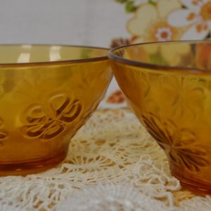 Bols Véreco ambrés vintage de La maison de Carine