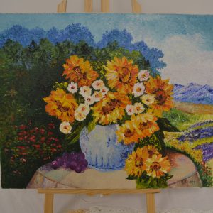 Tableau peinture sur toile bouquet de fleurs de La maison de Carine