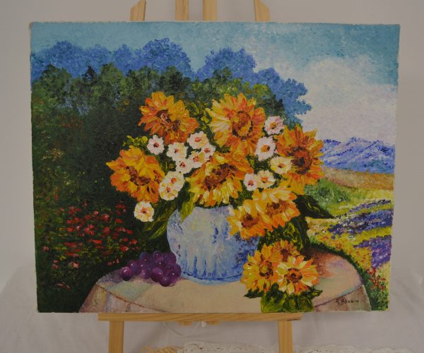 Tableau peinture sur toile bouquet de fleurs de La maison de Carine