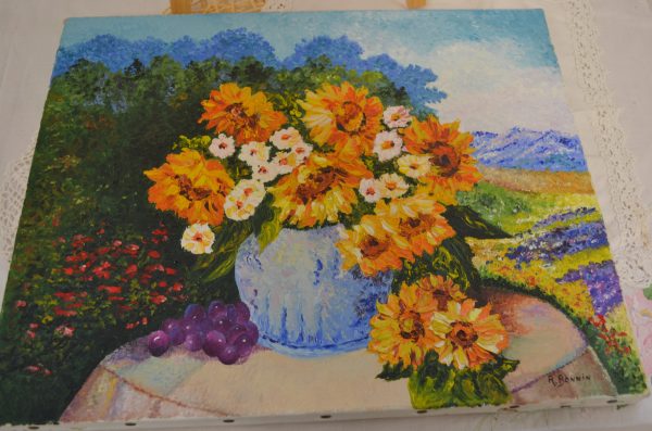Tableau peinture sur toile bouquet de fleurs de La maison de Carine_4