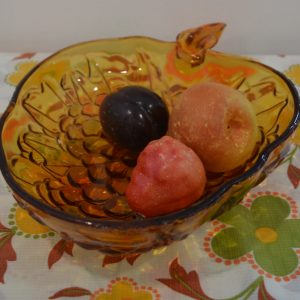 Coupe à fruits vintage ambrée de La maison de Carine