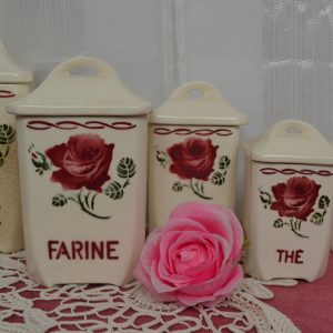Pots à épices Badonviller Roses de La maison de Carine