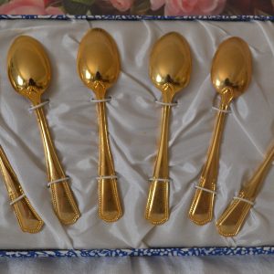 Set petites cuillères dorées de La maison de Carine