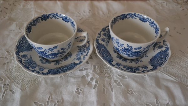 Duo de tasses à café ou thé anglaises de La maison de Carine