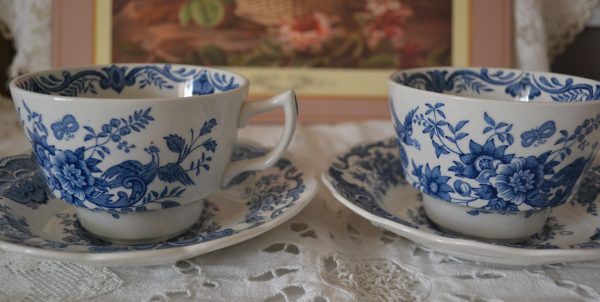 Duo de tasses à café ou thé anglaises de La maison de Carine_1