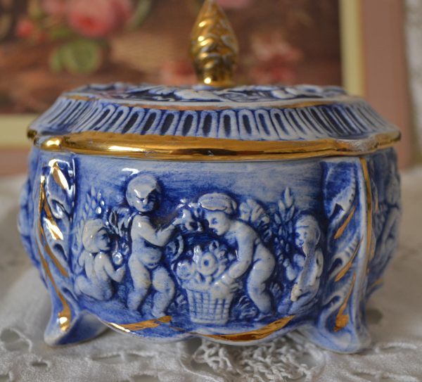 Boite en porcelaine Shabby chérubins de La maison de Carine_7