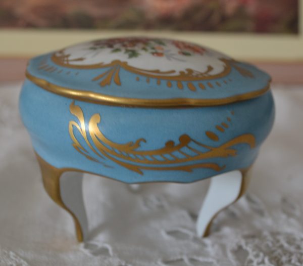 Bonbonnière porcelaine de Limoges peinte à la main de La maison de Carine_5